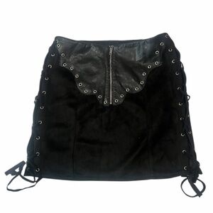 Nasty Gal “Can We Faux” Suede Lace Up Mini Skirt